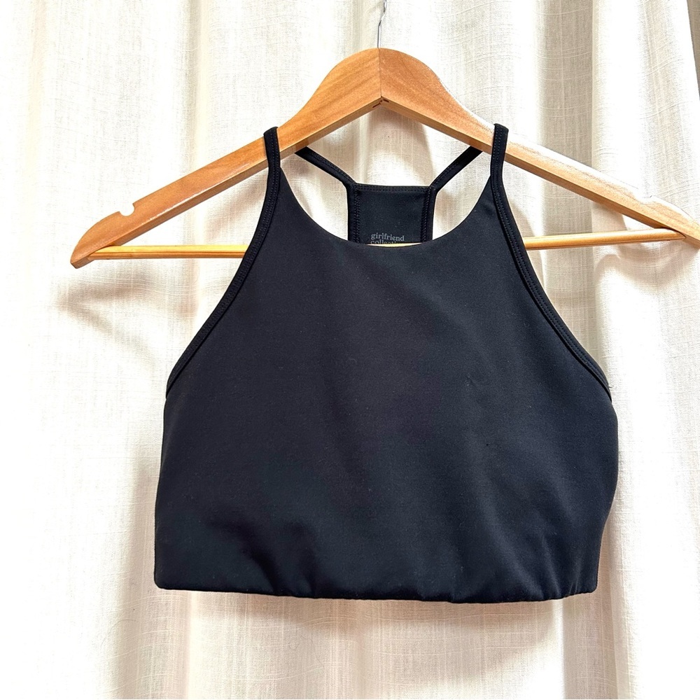 Girlfriend Collective Black Colette Halter Bra Size S